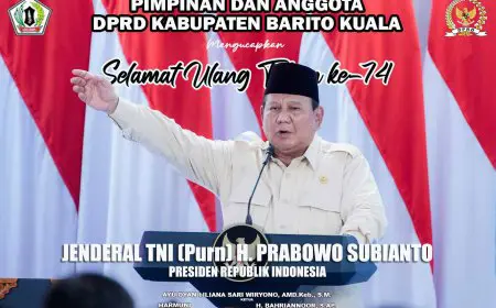 DPRD Batola Mengucapkan Selamat Ulang Tahun Untuk Presiden Prabowo Subianto