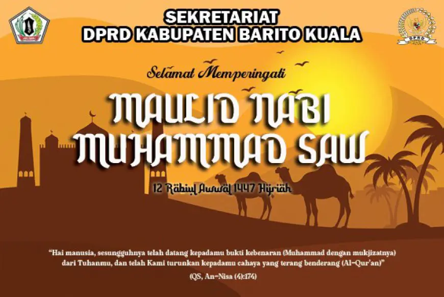 DPRD Batola Mengucapkan Selamat Memperingati Maulid Nabi Muhammad