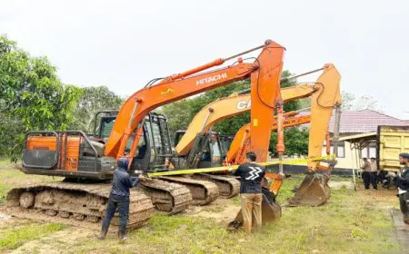 Polda Kalsel Sita 4 Ekskavator di Tambang Ilegal, 4 Pelaku Berstatus Tersangka