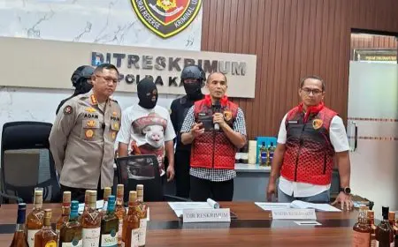 Polda Kalsel Bongkar Home Industri Miras Palsu Berkedok Merek Ternama di Banjarmasin