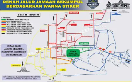 Jangan Salah Arah! Berikut Denah Jalur Jemaah Sekumpul di Momen 5 Rajab