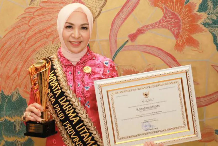 Bunda PAUD Kalsel Raih Penghargaan Wiyata Darma Utama