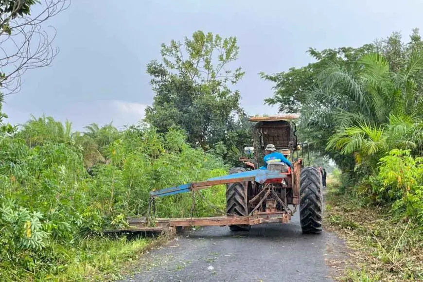 Dukung Kelancaran Haul Guru Sekumpul, Julong Group Bersihkan Bahu Jalan Sungai Bamban-Jejangkit Pasar