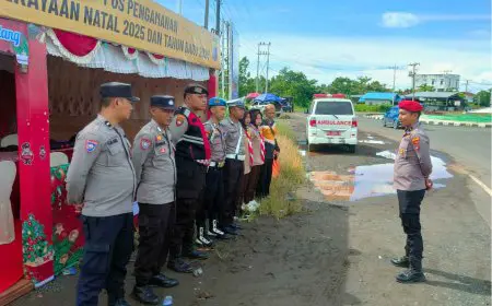 Jamin Kondusivitas Nataru, Polres Batola Menyiagakan Pos Pengamanan dan Pelayanan