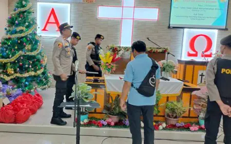 Pengamanan Kolaboratif TNI dan Polri, Natal 2025 di Barambai Batola Kondusif