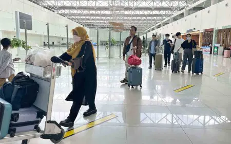 Momen 5 Rajab, Kedatangan Penumpang di Bandara Syamsudin Noor Tembus 50 Ribu Orang