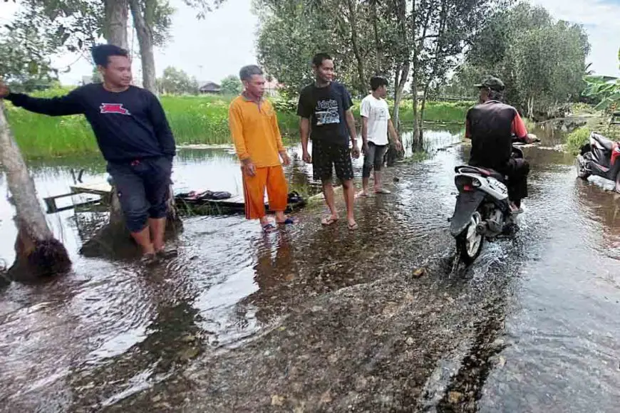 Setiap Tahun Terendam, Jalan Penghubung Tiga Desa di Mandastana Batola Tak Kunjung Diperbaiki