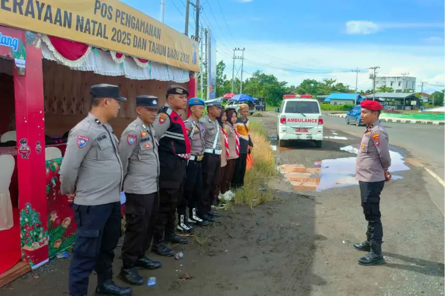 Jamin Kondusivitas Nataru, Polres Batola Menyiagakan Pos Pengamanan dan Pelayanan