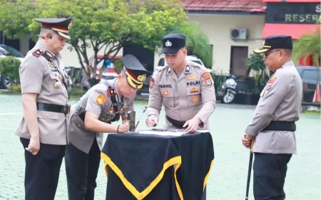 Rotasi Jabatan Polresta Banjarmasin, Kabag Hingga Kapolsek Diisi Nama Baru