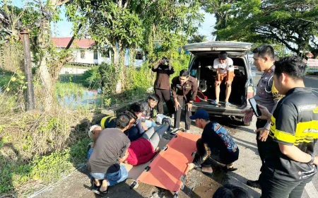 Tekan Fatalitas Kecelakaan, Satlantas Polres Batola Latih Mitra Lapangan PPGD