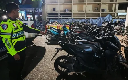 Diduga Balap Liar, 12 Motor Diamankan Polresta Banjarmasin di Sejumlah Titik Rawan