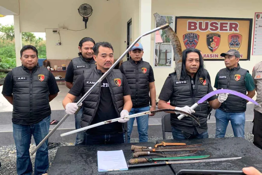 Rencana Tawuran Digagalkan, 16 Remaja Diamankan Polsek Banjarmasin Selatan