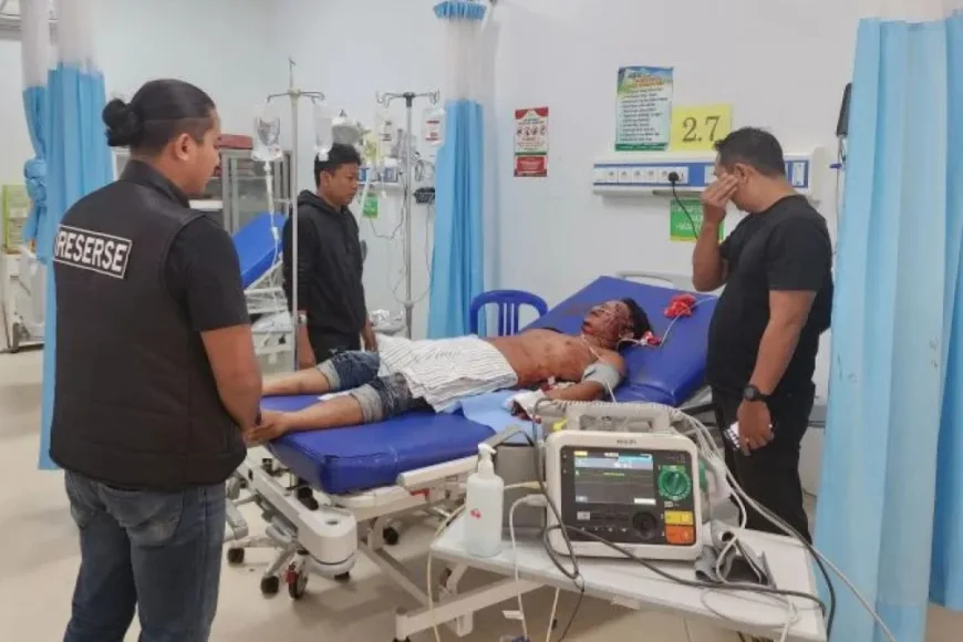 Duel Senjata Tajam Bikin Geger Tapin, Dua Pria Dilarikan ke Rumah Sakit