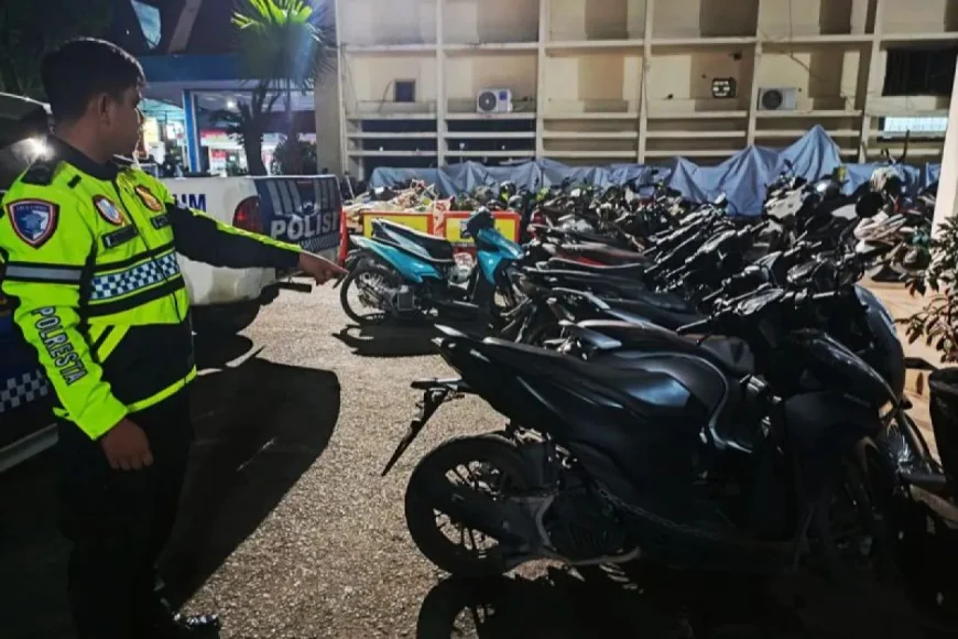 Diduga Balap Liar, 12 Motor Diamankan Polresta Banjarmasin di Sejumlah Titik Rawan