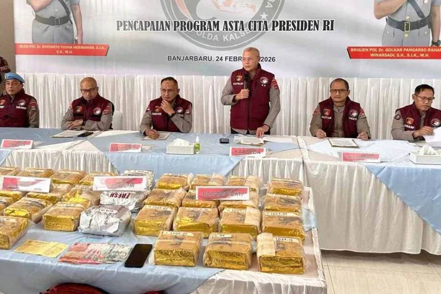 Peredaran 35 Kilogram Narkotika Jaringan Fredy Pratama Digagalkan Polda Kalsel