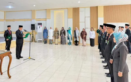Kemenag Kalsel Rotasi Lima Pimpinan Kabupaten, Langsung Fokus Masjid Ramah Pemudik