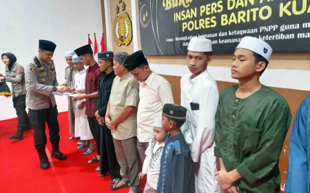 Polres Batola Gelar Buka Puasa Bersama, Kapolres Apresiasi Peran Media Jaga Kamtibmas