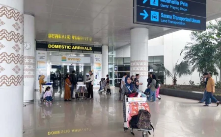 78.624 Penumpang Padati Bandara Syamsudin Noor Jelang Lebaran 2026