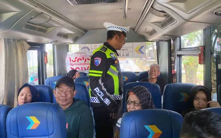 Arus Balik Idulfitri 1447 Hijriah, Satlantas Polres Batola Fasilitasi Bus Gratis untuk Pemudik