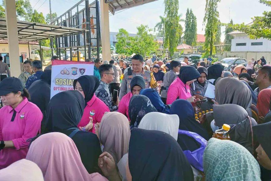 Gerakan Pangan Murah Polri di Polres Batola, Beras SPHP hingga Gula Dijual di Bawah Harga Pasar
