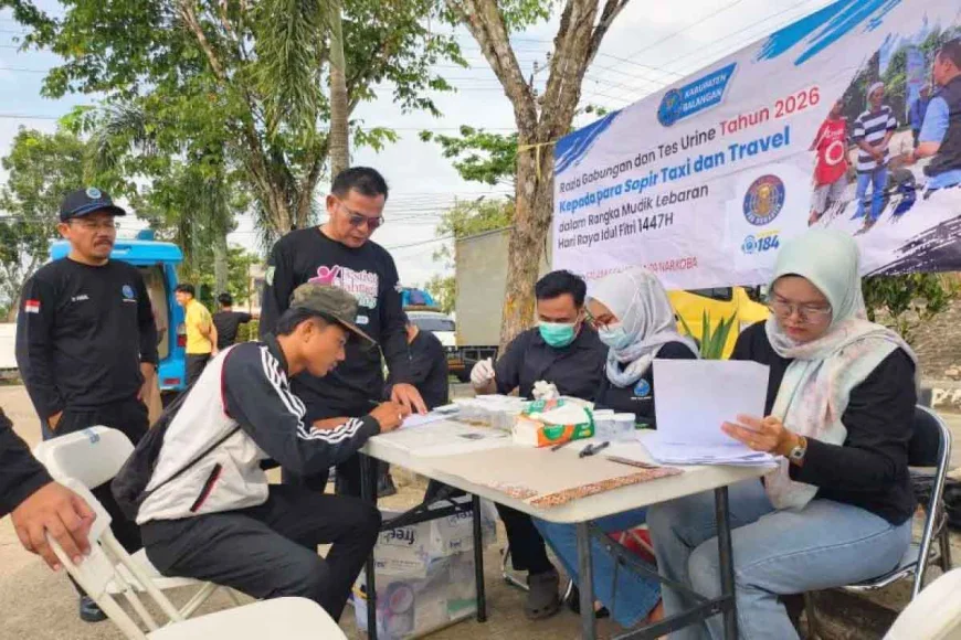 BNNK Balangan Tes Urine Sopir Travel dan Angkutan, 2 Orang Positif Narkoba