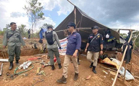 PETI di Tahura Sultan Adam Dibongkar Dishut Kalsel, Sejumlah Peralatan Disita