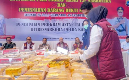 Jaringan Fredy Pratama Kembali Terbongkar, Polda Kalsel Sita 43 Kilogram Sabu