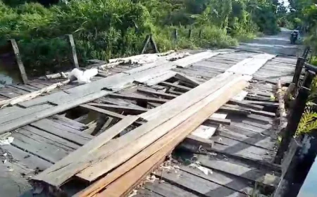 5 Jembatan di Pantang Baru Batola Rusak, Koneksi Kalsel-Kalteng Terganggu