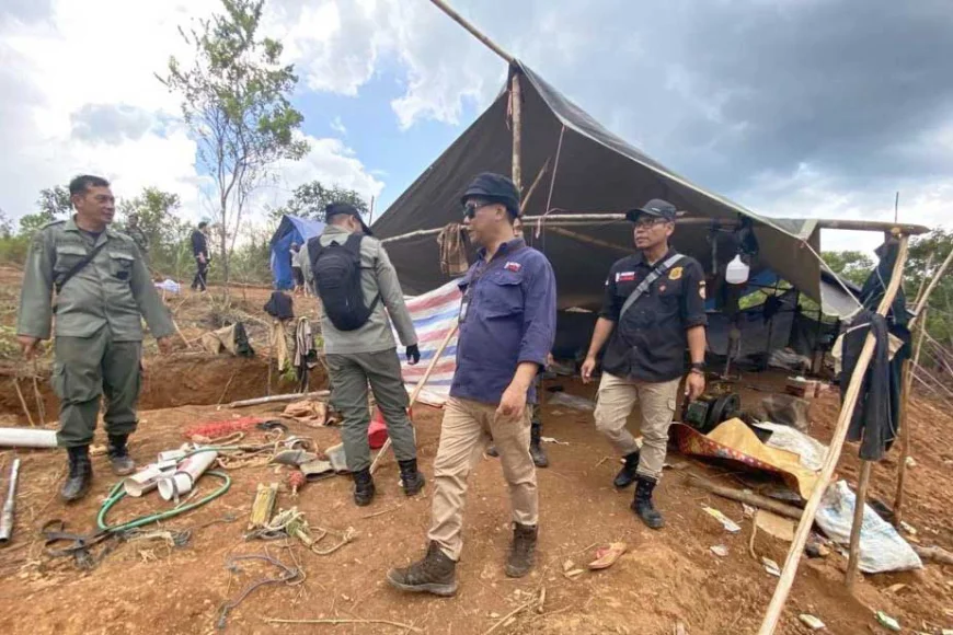 PETI di Tahura Sultan Adam Dibongkar Dishut Kalsel, Sejumlah Peralatan Disita