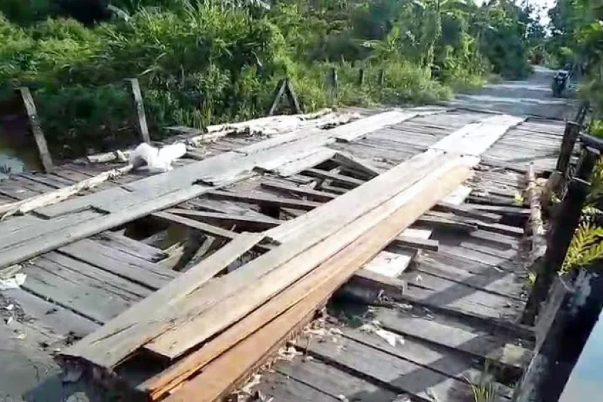 5 Jembatan di Pantang Baru Batola Rusak, Koneksi Kalsel-Kalteng Terganggu