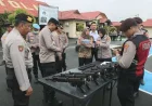 Cegah Penyalahgunaan, Polres Batola Periksa Senjata Api dan Amunisi Personel