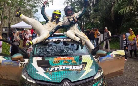 Debut Mengkilap Ahmad Sakha Rahim, Juarai Kejurnas Rally 2026 Putaran Pertama