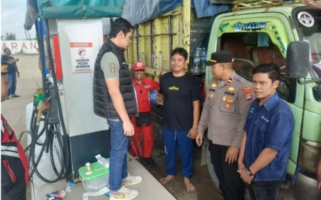 Cegah Penyalahgunaan BBM Subsidi, Polres Batola Langsung Awasi SPBU