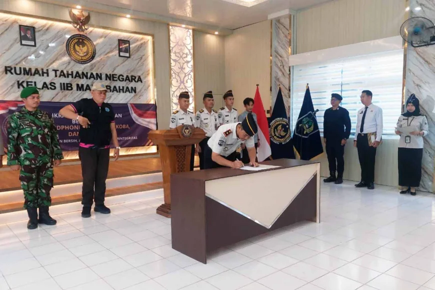 Ikrar Rutan Marabahan Melawan Handphone Ilegal dan Narkoba, Petugas Siap Dipecat Jika Terlibat