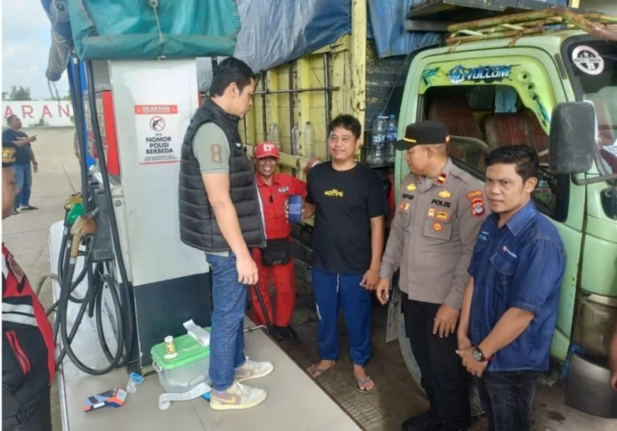 Cegah Penyalahgunaan BBM Subsidi, Polres Batola Langsung Awasi SPBU
