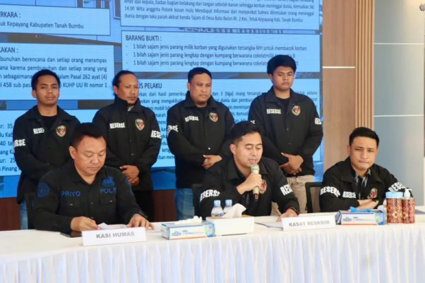 Pembunuhan di Batu Bulan Tanbu Terungkap, Dua Pelaku Terancam Hukuman Mati