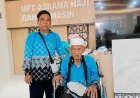 Digendong Sang Anak, Jemaah Haji Batola Berusia 102 Tahun Pulang dengan Senyum