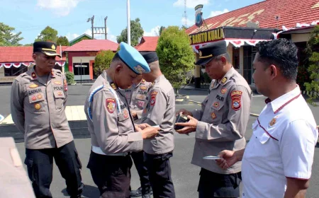 Propam Polda Kalsel Sidak Polres Batola, Rambut hingga Surat Kendaraan Personel Diperiksa