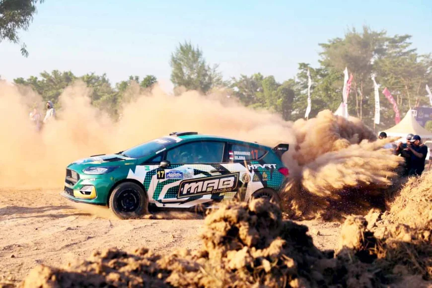 Nyaris Terbalik di SS Terakhir, Pereli Muda Kalsel Tetap Naik Podium Kejurnas Sprint Rally Semarang