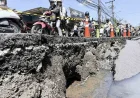 Detik-detik Jalan Veteran Banjarmasin Ambles, Warga Sebut Pernah Retak Sebelumnya