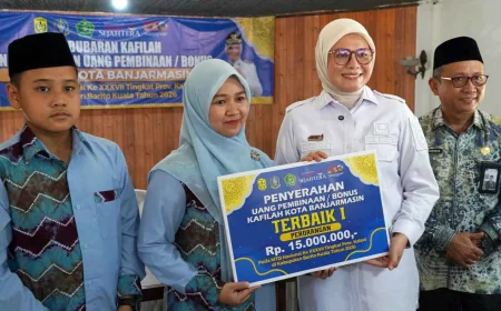 Juara Umum MTQN Kalsel 2026, Kafilah Banjarmasin Diguyur Total Bonus Ratusan Juta