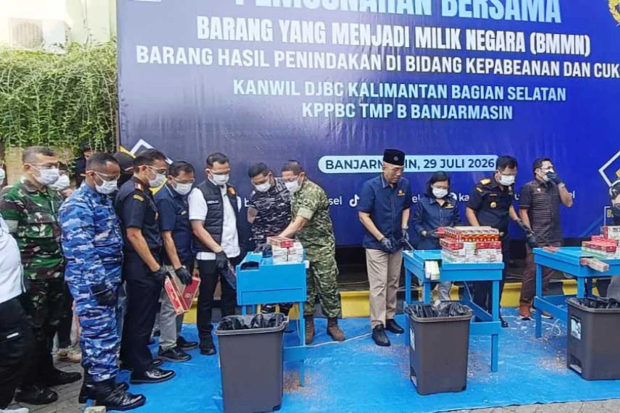 Bea Cukai Kalbagsel Sita Jutaan Rokok Ilegal, Negara Selamat dari Kerugian Belasan Miliar