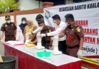 Kejari Batola Memusnahkan Barang Bukti 36 Perkara, Narkotika Masih Mendominasi