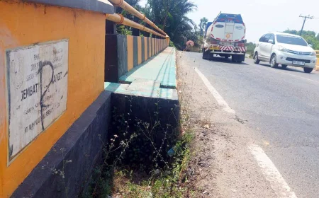 Perbaikan Oprit Jembatan di Ruas Jalan Simpang Handil Bakti–Margasari, Kendaraan Besar Dialihkan
