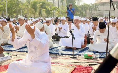 Ribuan Jemaah Salat Istisqa di Sabilal Muhtadin, Berharap Hujan Segera Guyur Kalsel