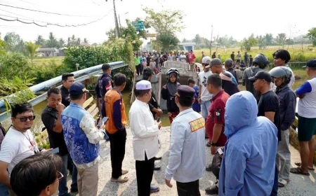 Jembatan Saka Harang Mantuil Ambruk, Pemkot Banjarmasin Segera Pasang Penyeberangan Darurat