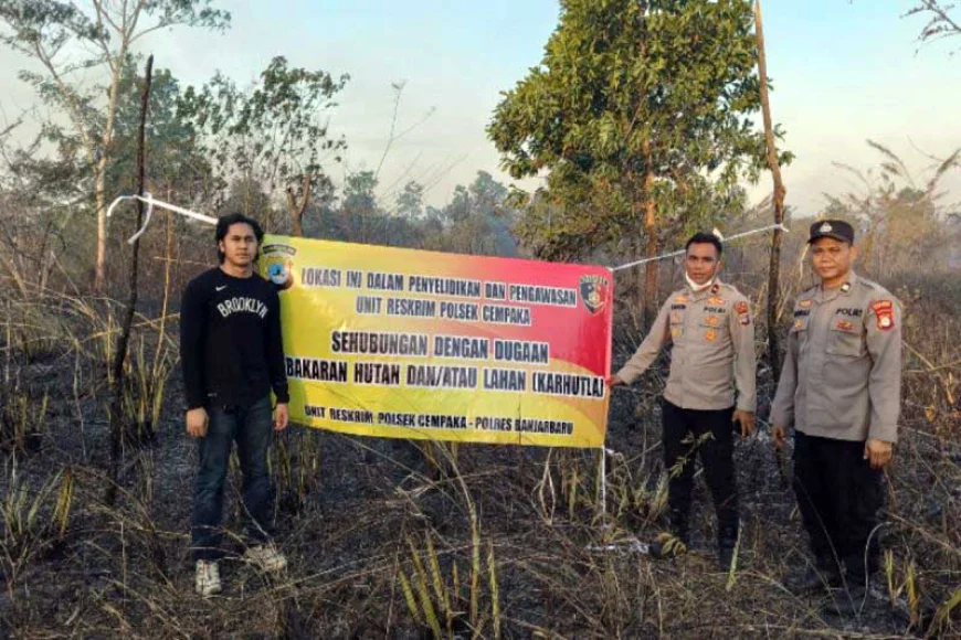 Hampir 10 Hektare Terbakar, Polres Banjarbaru Dalami Penyebab Karhutla di Cempaka