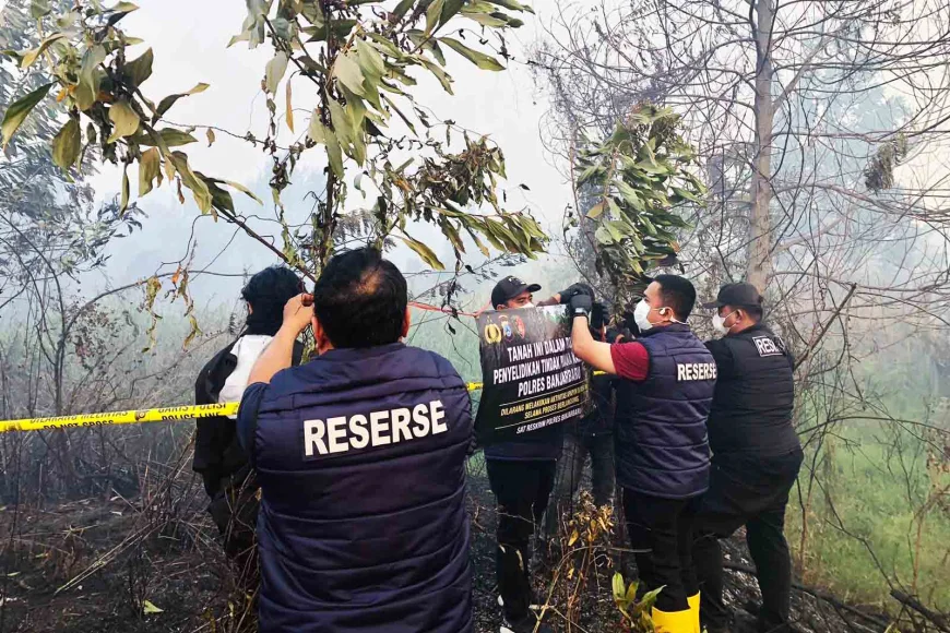 6 Lokasi Karhutla Dipasangi Police Line, Polres Banjarbaru Selidiki Dugaan Kesengajaan