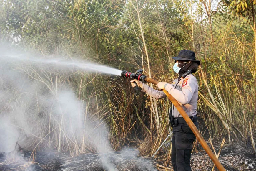Bukan Sekadar Memadamkan Api, Polres Batola Mulai Periksa Terindikasi Pelaku Karhutla