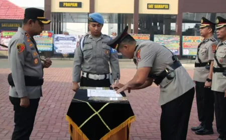 Termasuk Wakapolres dan Kabag Ops, Enam Perwira Polres Banjar Berganti